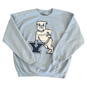 Yale University Sweatshirt Blue Bulldog Pullover Crew Ivy League Size XL